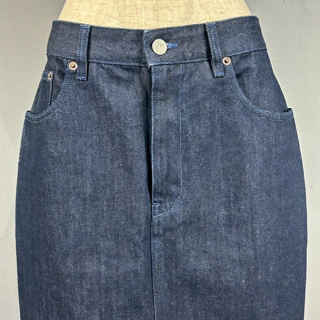 O1 イタリア製 MM6 MAISON MARGIELA メゾンマルジェラ エムエムシックス デニム スカート インディゴ 40 S32MA0301 S30651