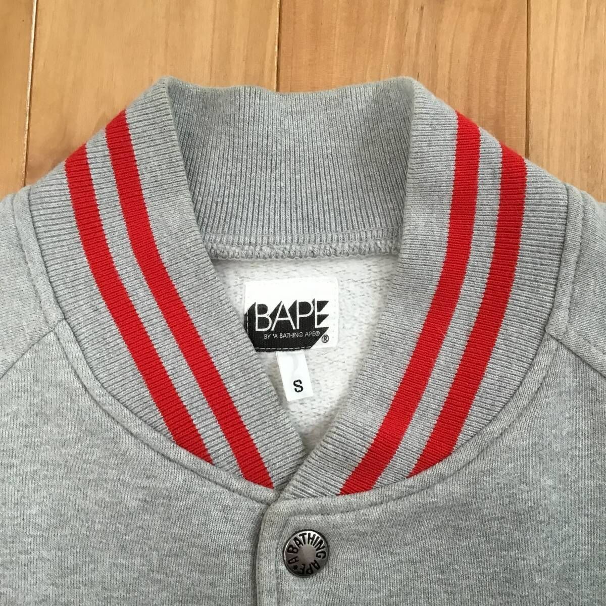 【BAPE】スウェットスタジャン　レディース　エイプ　A BATHING APE 90～00s A BATHING APE/Sweat Varsity Jacket/ソルジャータグ/M