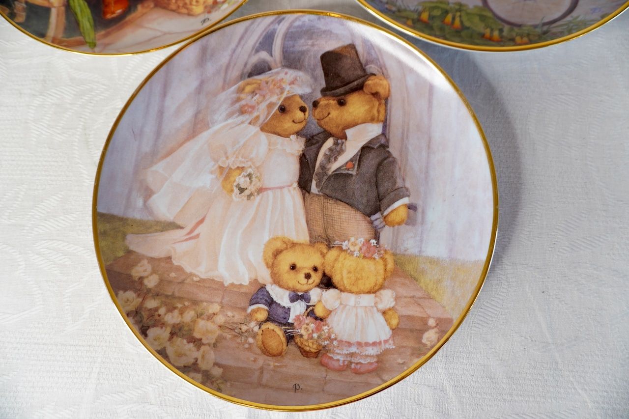 KEIKO 写真 2枚セット 美術品・アンティーク・コレクション Franklin Mint テディベア 絵皿 3