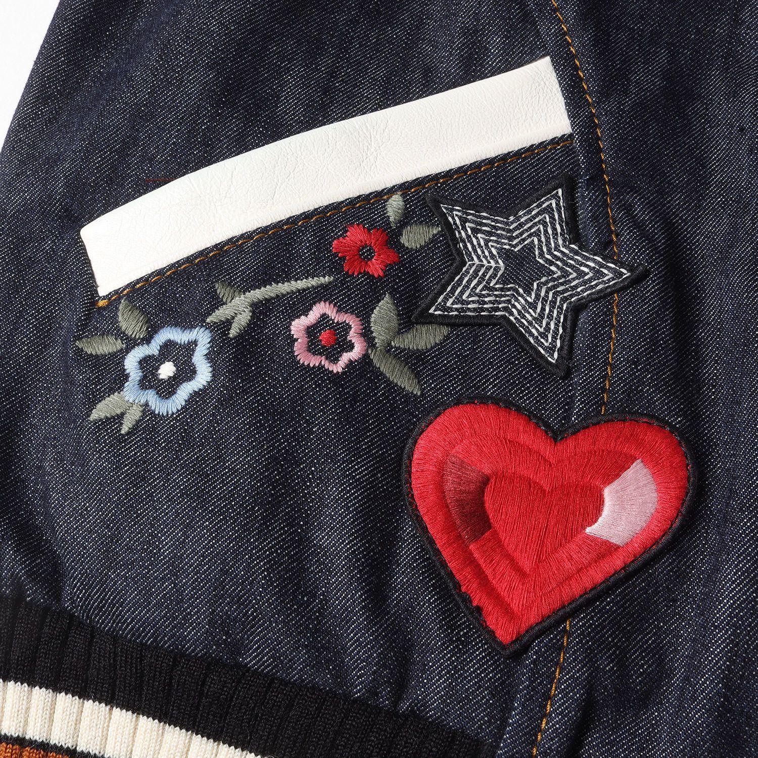 COACH コーチ ジャケット サイズ:XS ワッペン ロゴ 刺繍 シープ スキン 