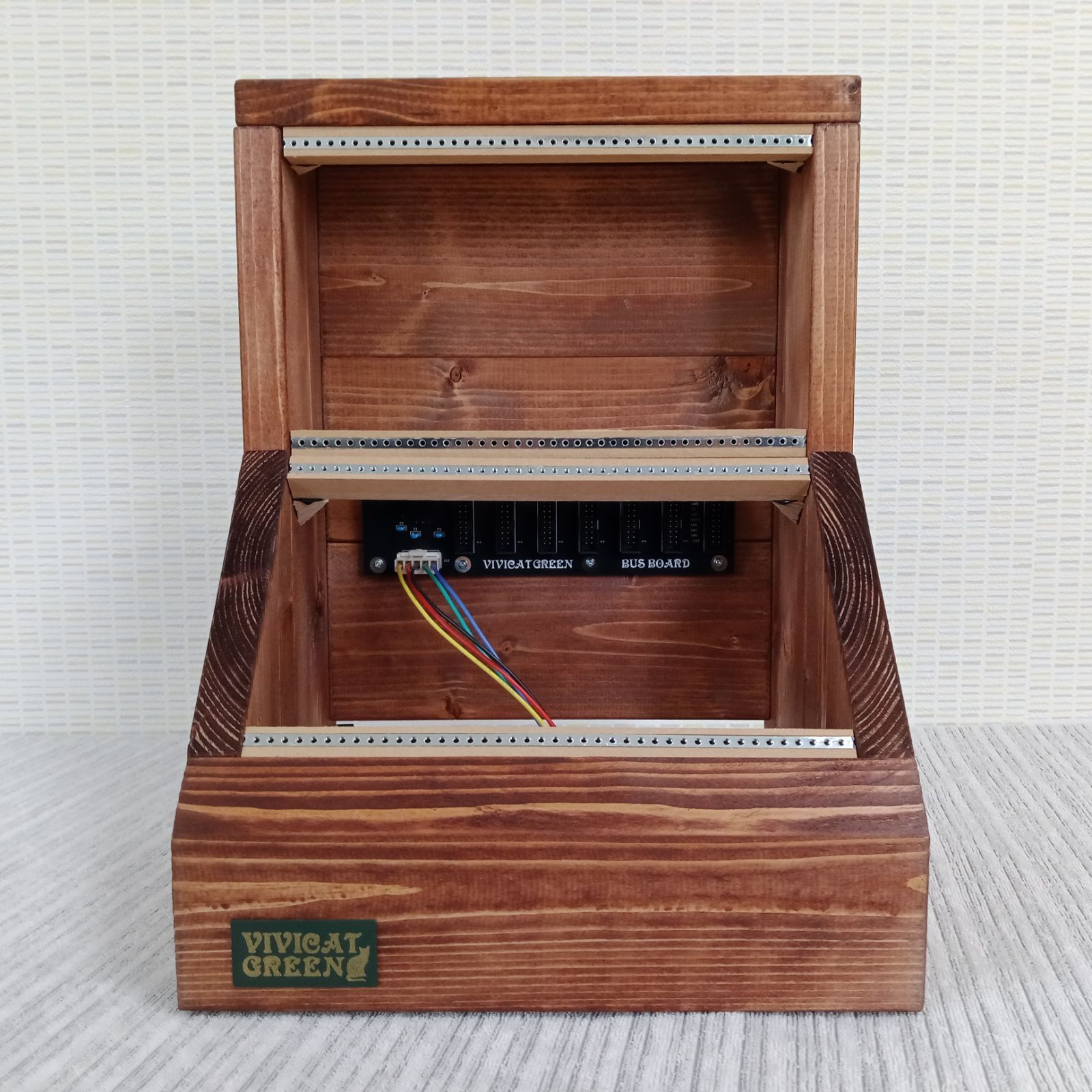 モジュラーシンセ】6U 84HP Eurorack Wood Case with Power Unit VG 