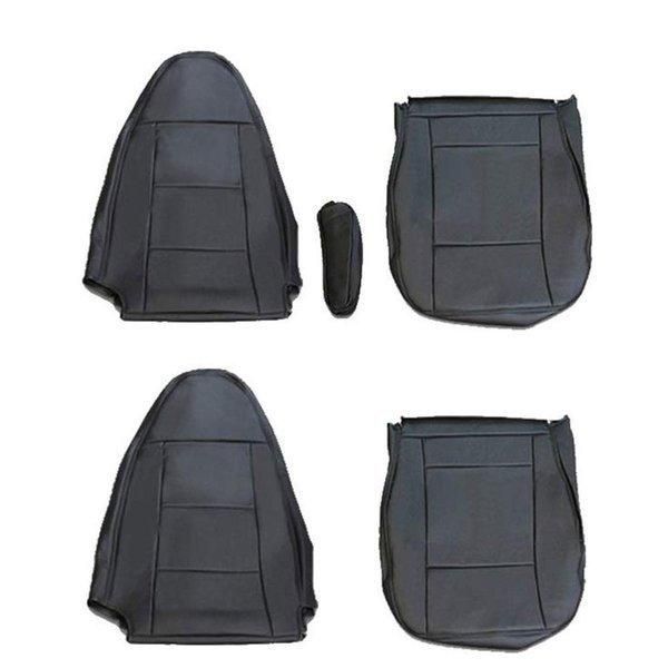 NEW スーパーグレート シートカバー フロント 運転席 助手席 セット 艶無し 黒 三菱 ふそう RM-CV009LR