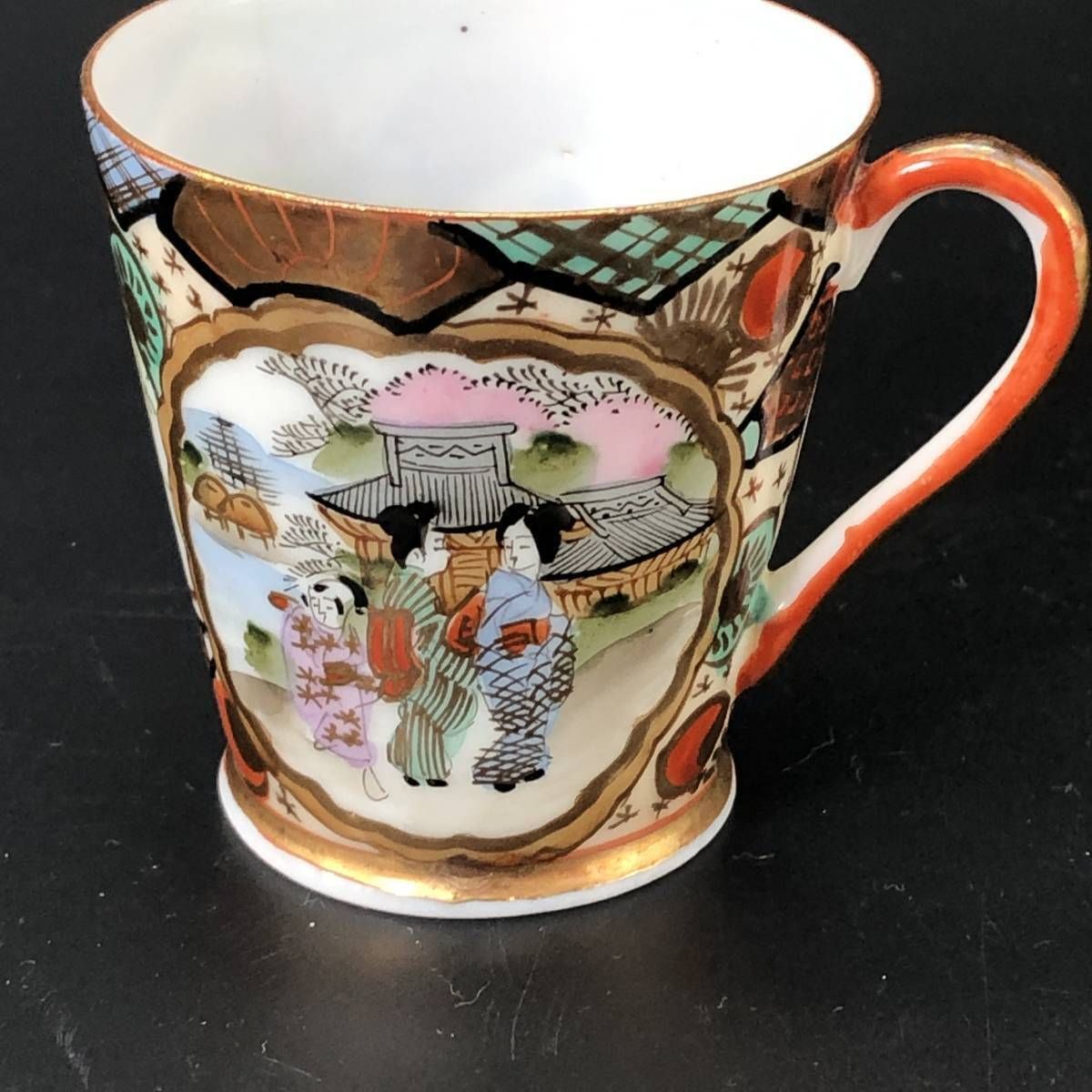 九谷焼 赤絵 徳利 華の図 1客 九谷焼 赤絵 徳利 華の図 1客 金継ぎ