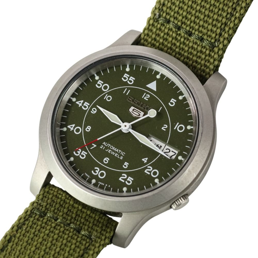 美品 SEIKO セイコー5 ミリタリーウォッチ 自動巻き 21石