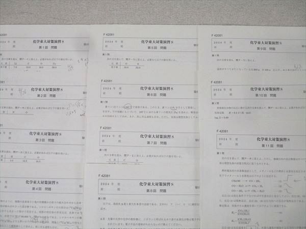 駿台 東京大学 化学東大対策演習S テスト計24回分 通年セット【ノート付き】 2024 026S0D 駿台 東京大学 化学東大対策演習S テスト計24回分 通年セット