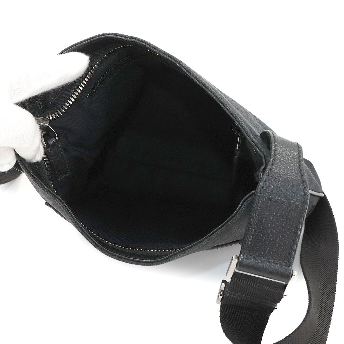 ◆Z4279 GUCCI グッチ GG キャンバス レザー シェリー ウエスト ポーチ バッグ 美品 グッチ GUCCI GGキャンバス ショルダー バッグ レザー ブラック 122793