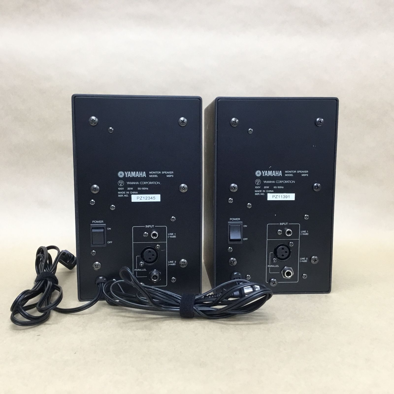 YAMAHA モニタースピーカー MSP3 謝っ 2本セット