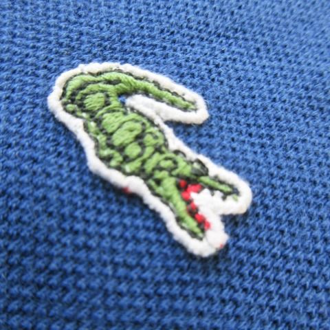 シュミーズラコステ CHEMISE LACOSTE SLA-001 文字ワニ ヴィンテージ カットソー ヘンリーネック 長袖 鹿の子 ロゴ 36 紺 ネイビー ラコステ LACOSTE シュミーズラコステ CHEMISE LACOSTE SLA-001