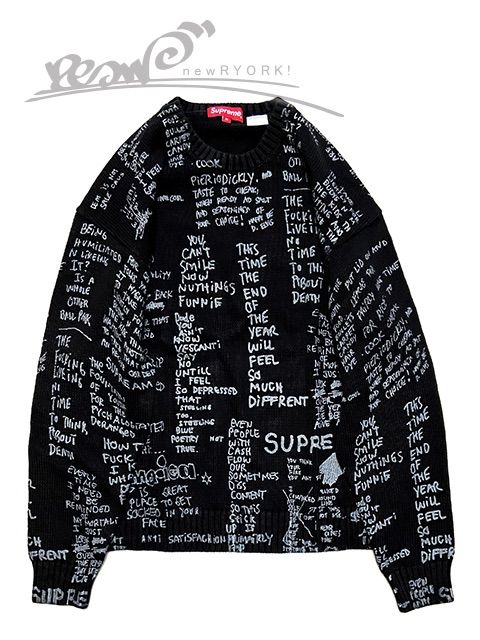 送料無料 メンズ セーター ブラック Supreme シュプリーム GONZ