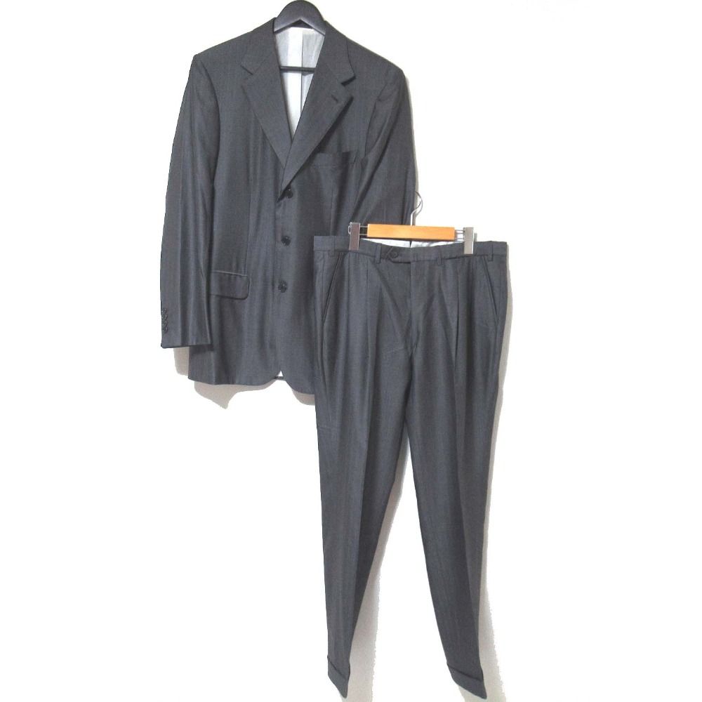 Brioni ブリオーニ SENATO シングル テーラードジャケット スラックスパンツ スーツ セットアップ 40Rサイズ グレー メンズ 古着