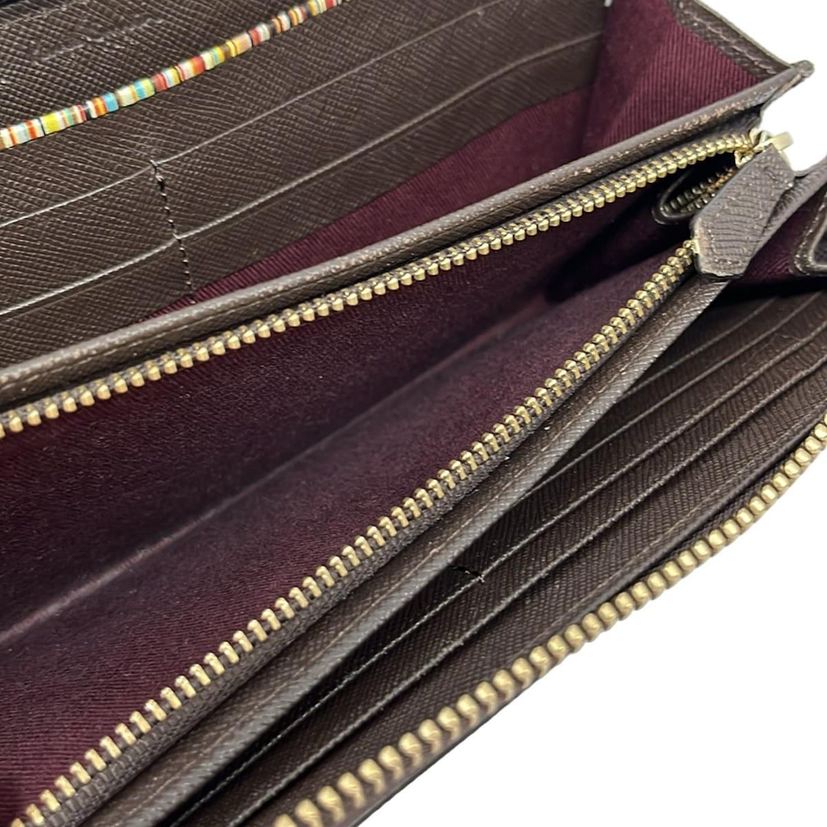 【美品】 ポールスミス ジップストローグレイン2 長財布 ラウンドジップ ポールスミス ラウンドジップ 長財布 ジップストローグレイン2 紺