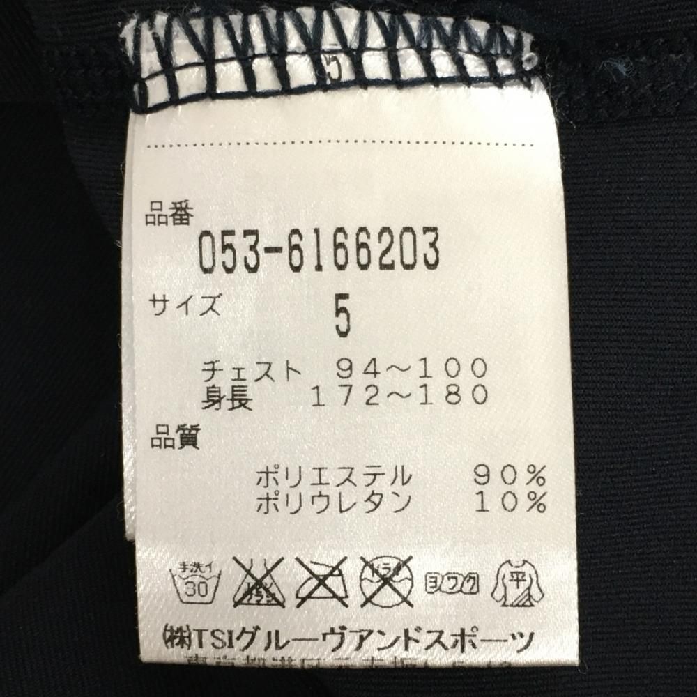 超美品】パーリーゲイツ インナーシャツ ネイビー ロゴ白 Vネック