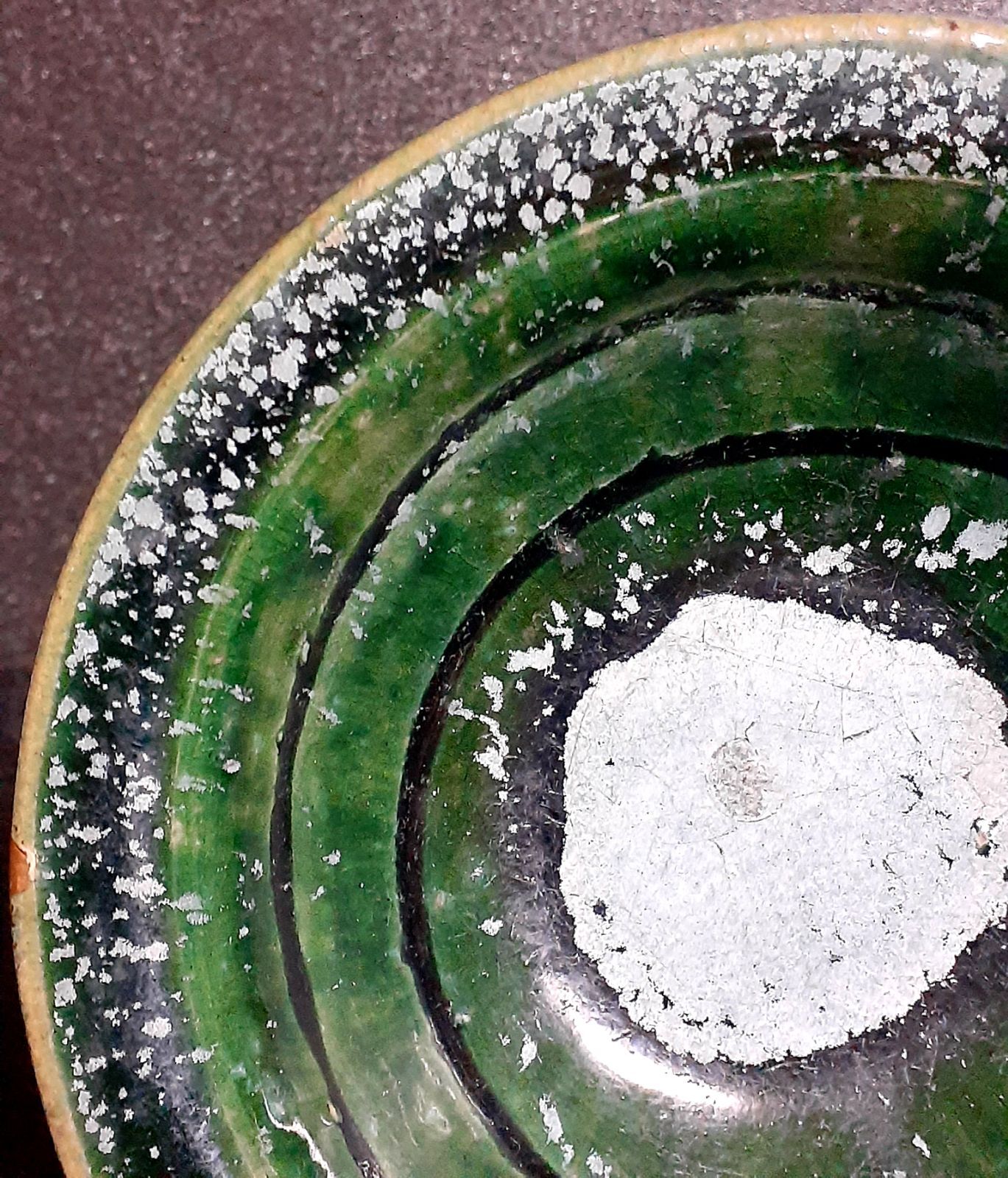 中国古美術 中国古陶磁器 古玩 漢時代 緑釉 兜形 鉢 【抜群の銀