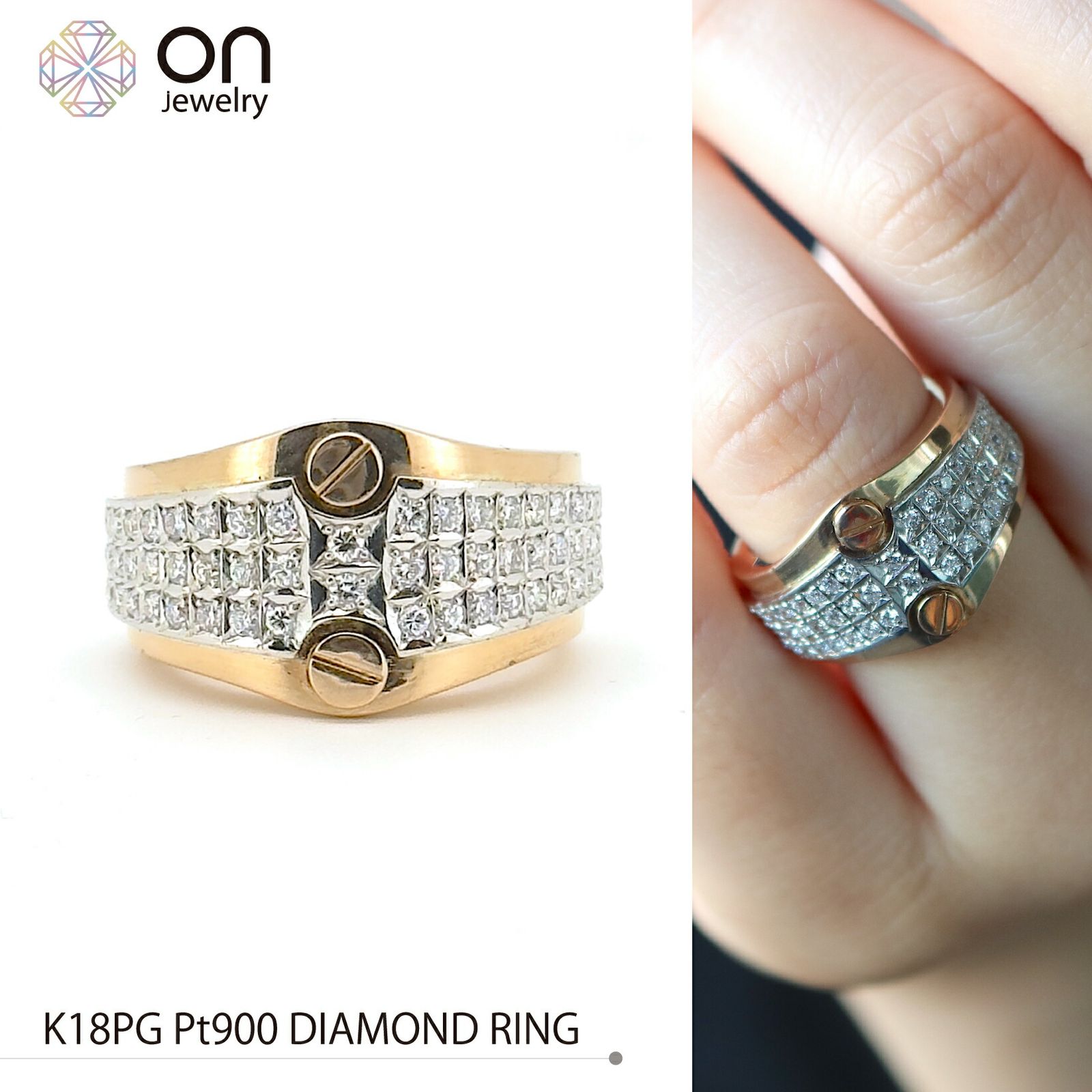 P.M 陽刻 スターサファイア ダイヤモンド リング 年代物 日本製 2025年