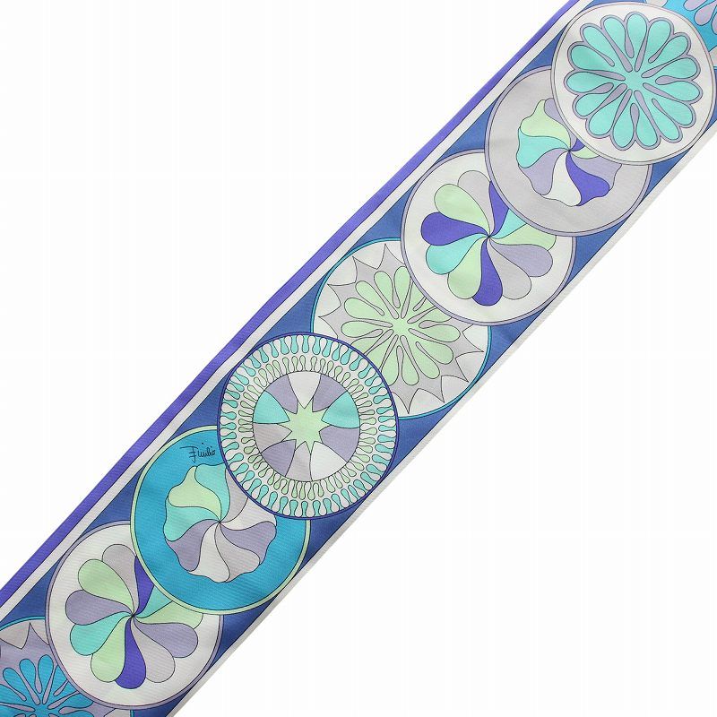 エミリオプッチ EMILIO PUCCI スキニースカーフ ストール 絹