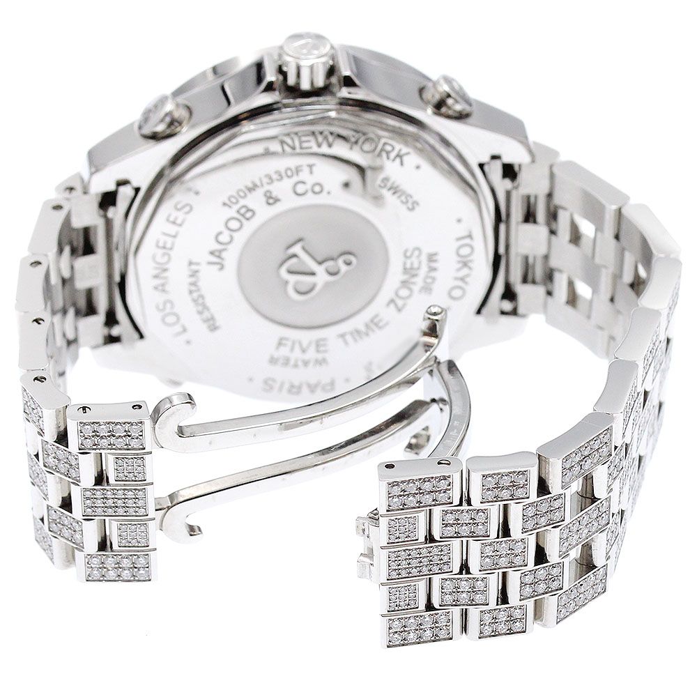 フエタイコ ジェイコブ JACOB&CO ファイブタイムゾーン ダイヤベゼル