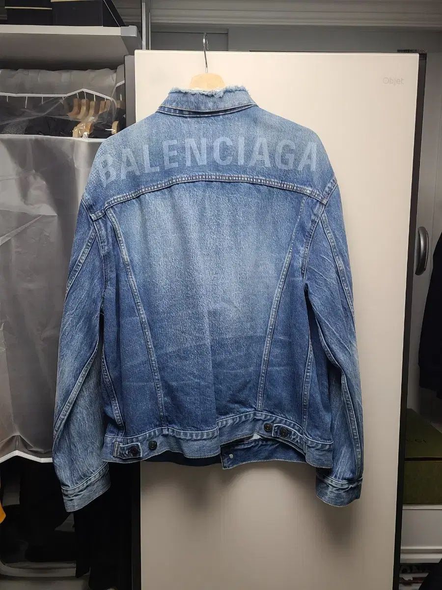 ☆Balenciaga バレンシアガ ロゴデニムジャケット☆ BALENCIAGA バレンシアガ デニムジャケット コットン ブルー