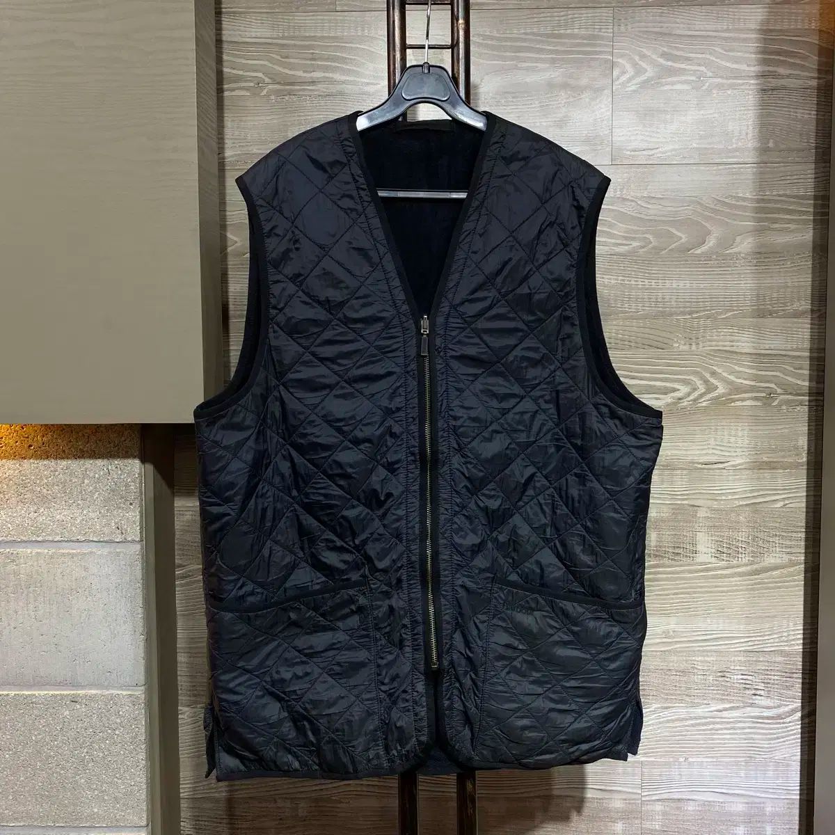 Barbour BARBOUR バブアー フリース キルティング ダウンジャケット ベスト 2XL np59 リバーシブル ブルゾン