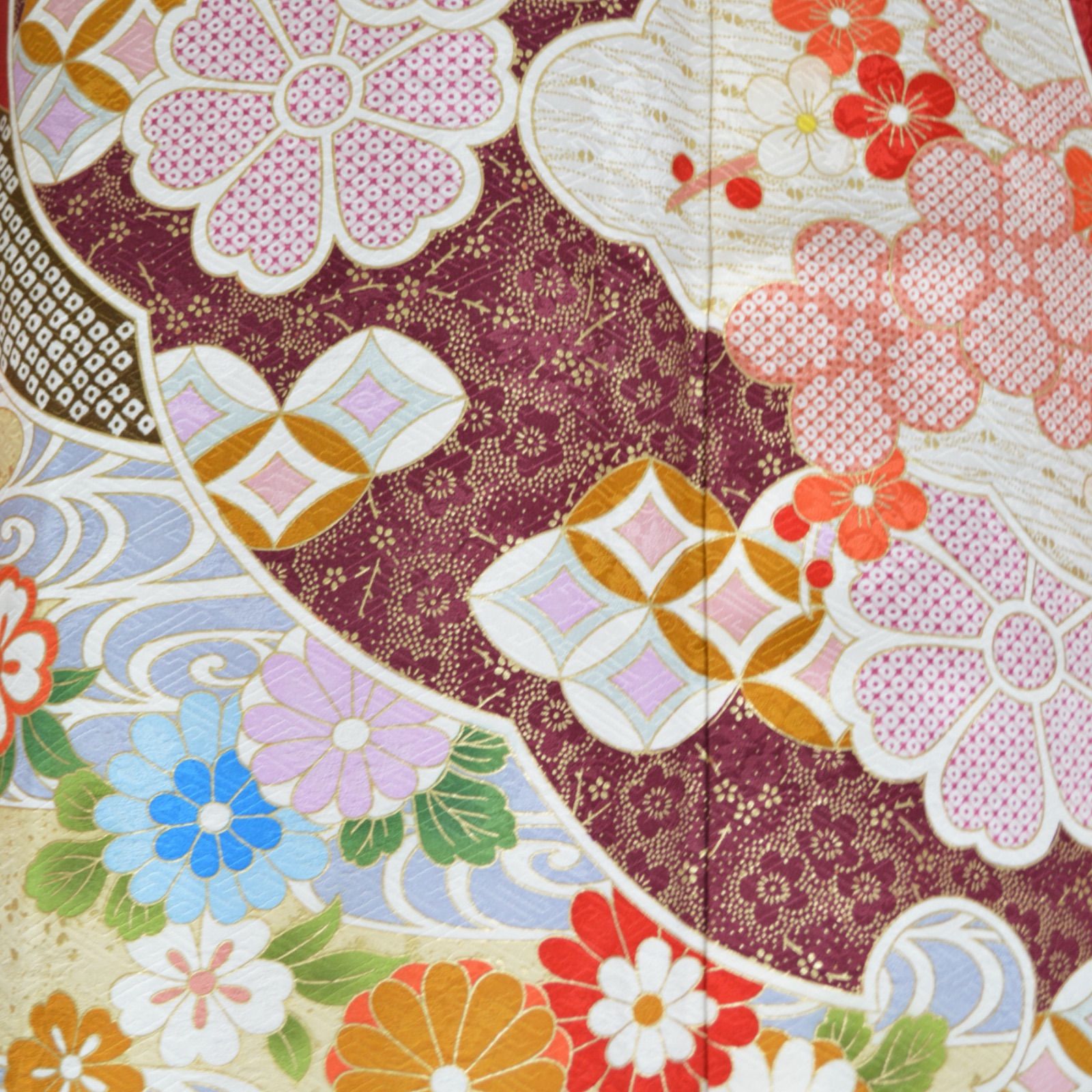 即日発送】《美品》正絹 振袖フルセット M〜Lサイズ 成人式 金駒刺繍