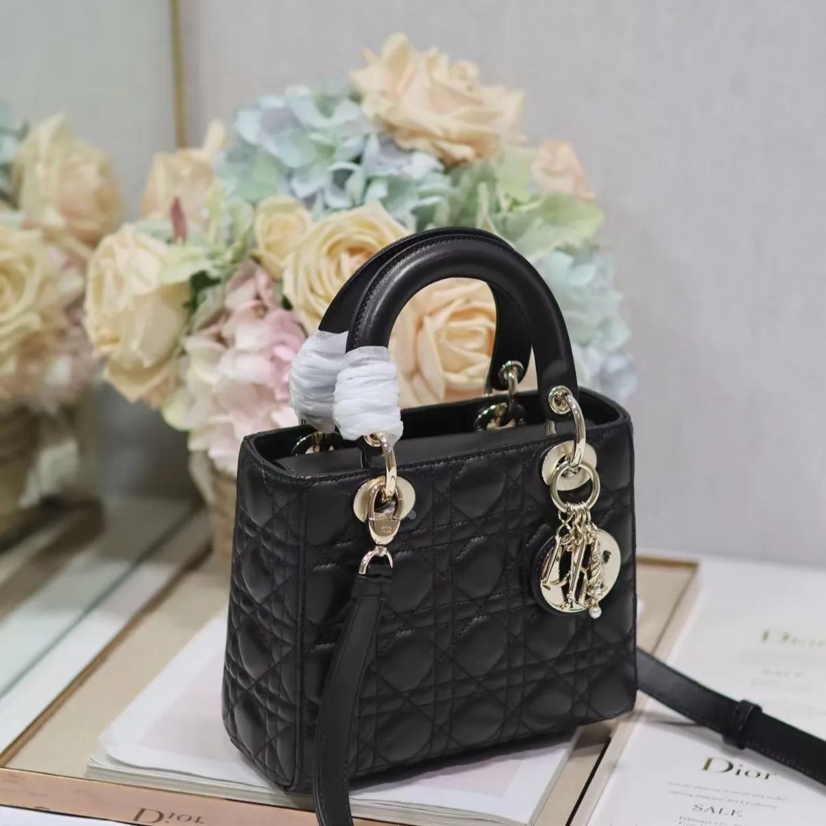 1点モノ DIOR LADY DIOR ハンド ショルダー バック ☆美品☆Dior - Lady - ショルダーバッグ ハンドバッグ｜本日
