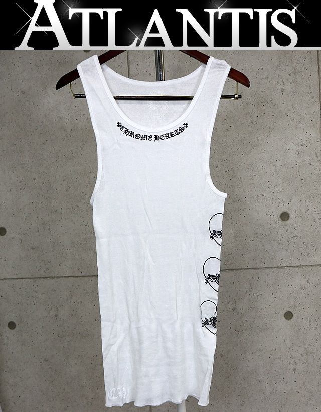 CHROME HEARTS 銀座店 クロムハーツ オンライン ハートプリント タンクトップ メンズ size L 白 98881