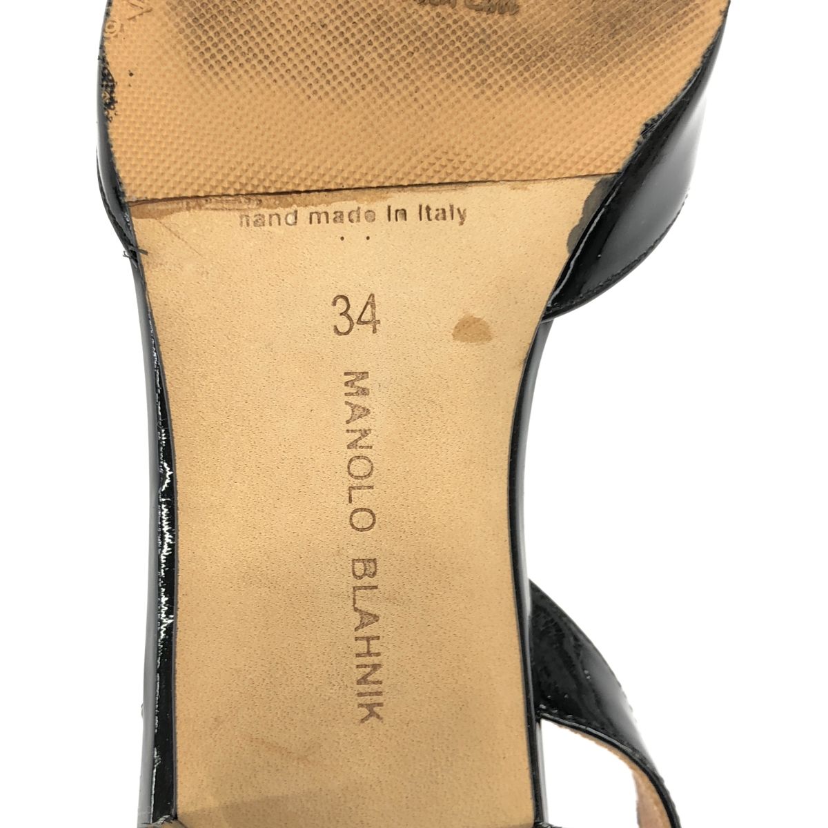 マノロブラニク パテント ストラップパンプス/ベージュ/37 MANOLO BLAHNIK マノロブラニク パテントバックストラップ
