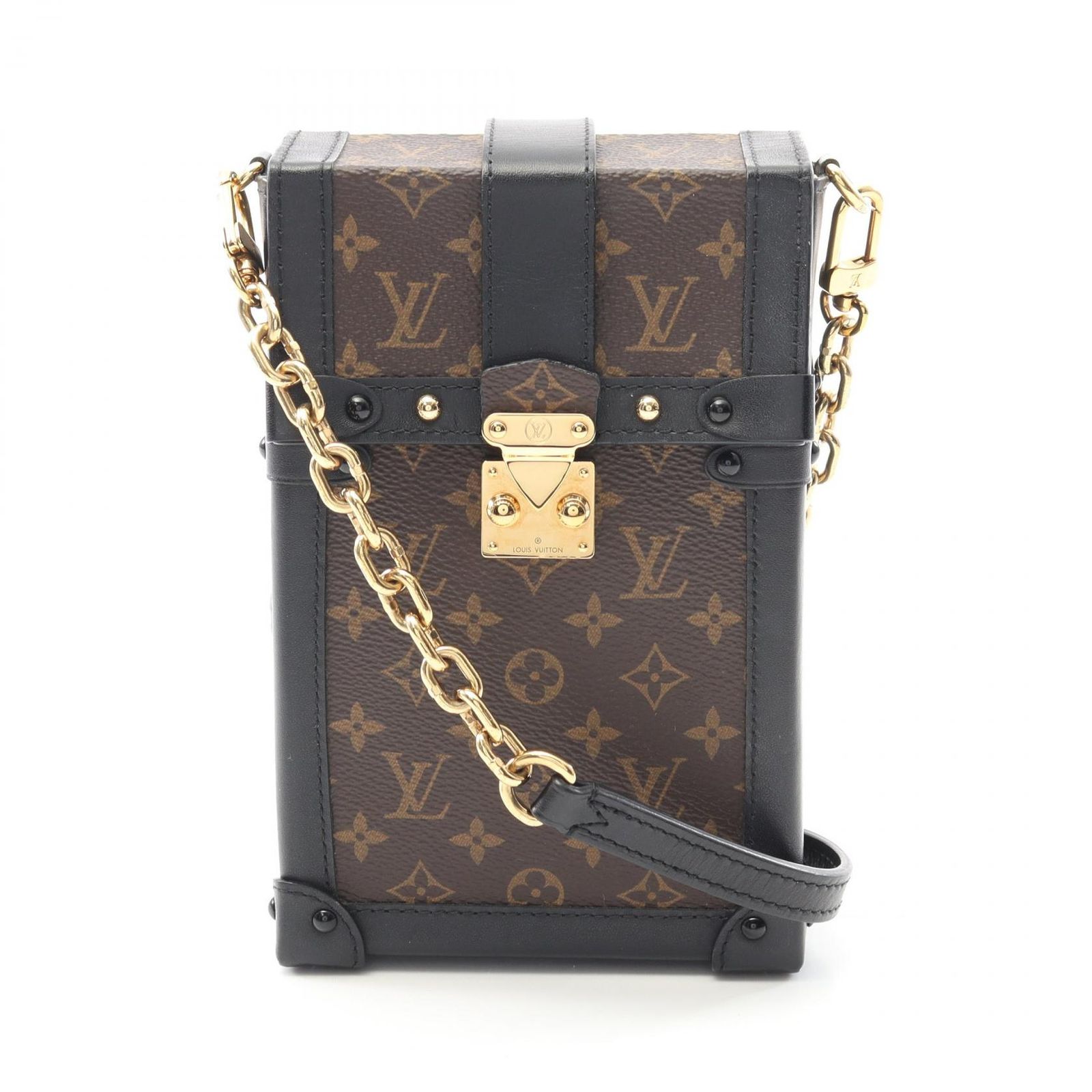 ルイ ヴィトン LOUIS VUITTON ショルダーバッグ ポシェット トランクヴェルティカル M63913 PVCコーティングキャンバス レザー ポシェット トランク ヴェルティカル レディース Used A