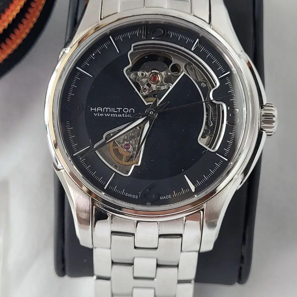 【本日まで‼️】HAMILTON JAZZMASTER 黒文字盤 時計 HAMILTON(ハミルトン) ジャズマスター オープンハート 40mm