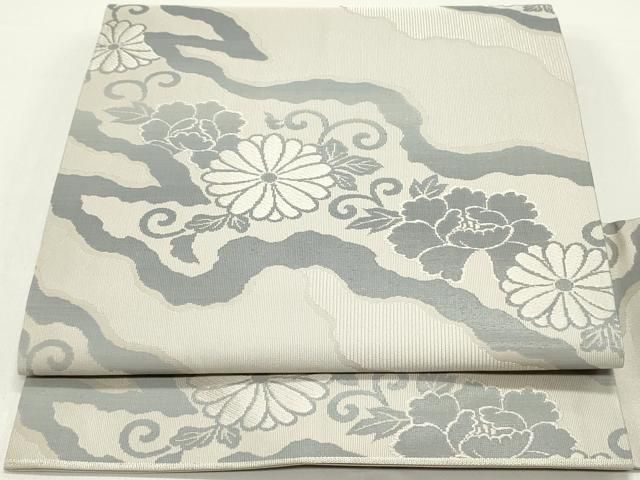 平和屋着物●九寸名古屋帯 御所つづれ 悦惶 道長花文 正絹 DAAY0179ob