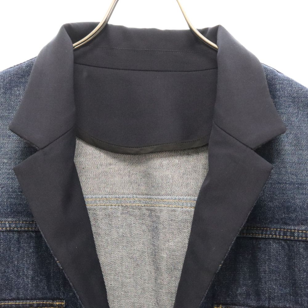 Sacai (サカイ) ブルー スタンドカラー デニムジャケット インディゴ