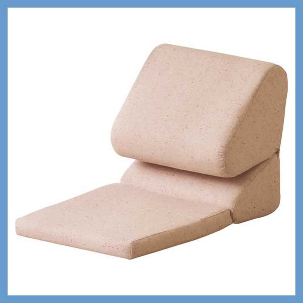 ツイードの3wayテレビ枕マット 座椅子 W46×D69-90×H37-45×SH5cm No.121 ベージュ
