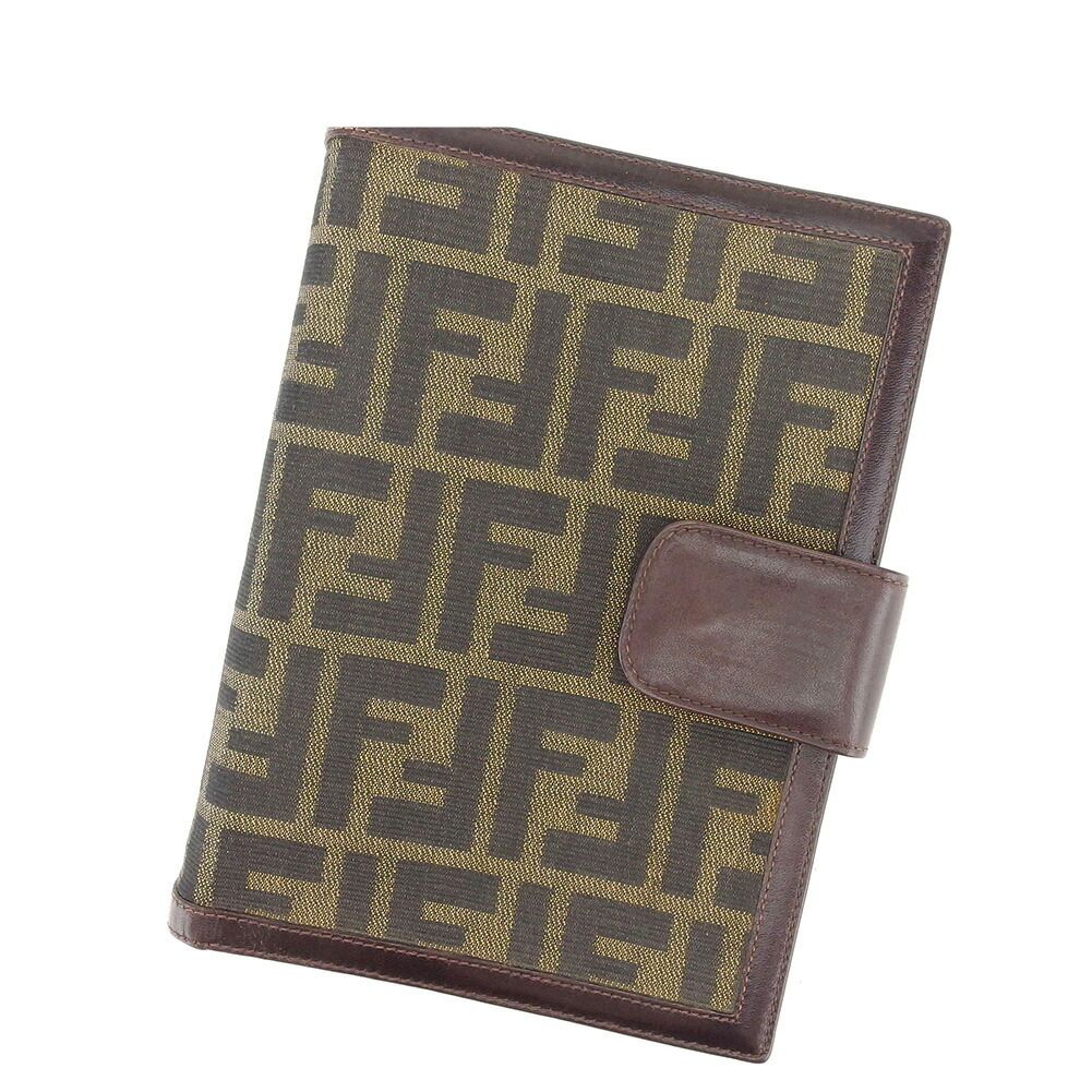 フェンディ FENDI 手帳カバー ズッカ ブラウン ベージュ ブラック レディース