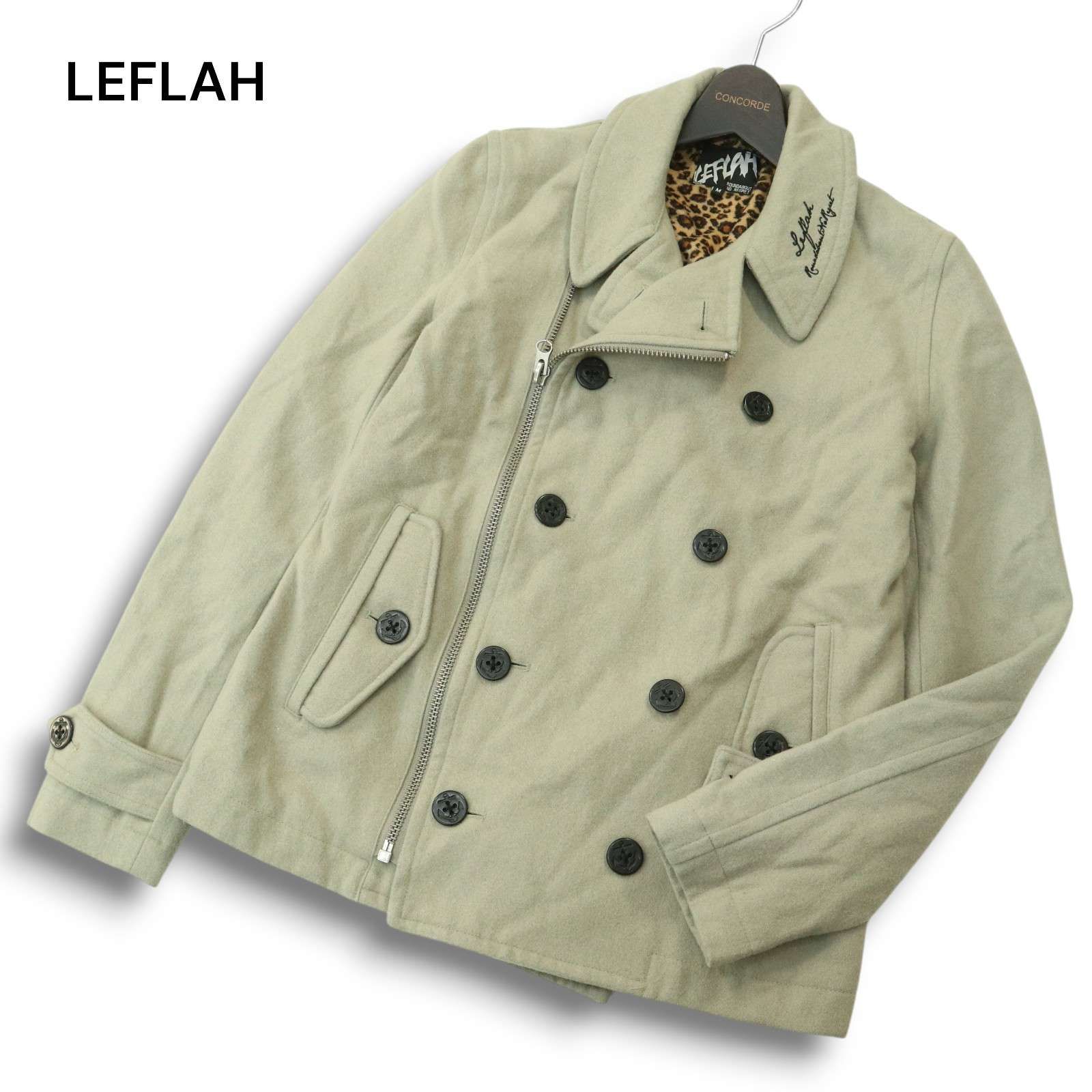 LEFLAH レフラー 秋冬 裏地レオパード☆ ウール ジップアップ