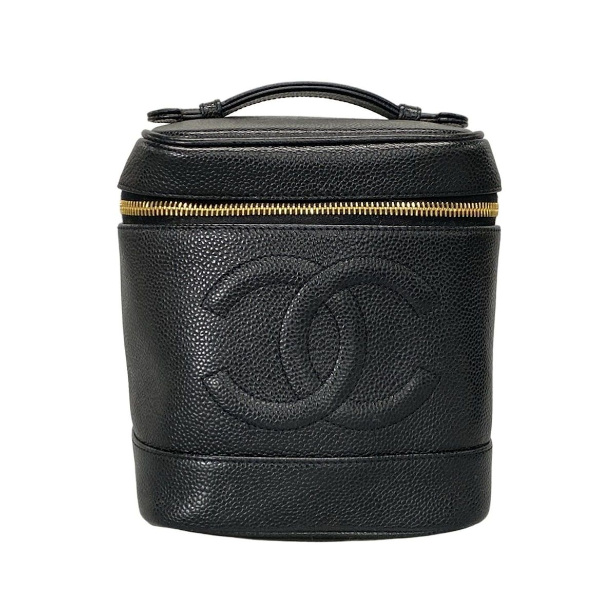 CHANEL シャネル バニティバッグ - A01998 黒 ゴールド金具