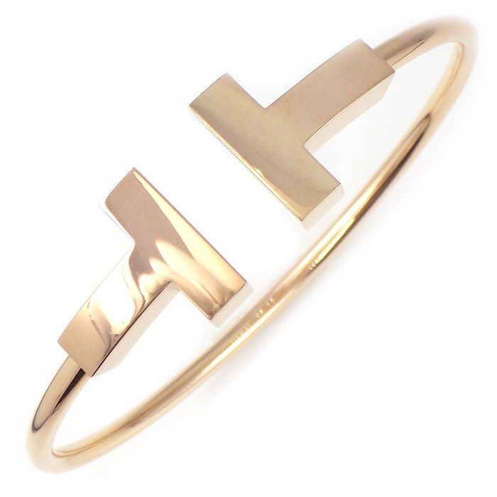 ティファニー Tiffany - Co. バングル Tワイド ワイヤー 66964310 K18PG | L