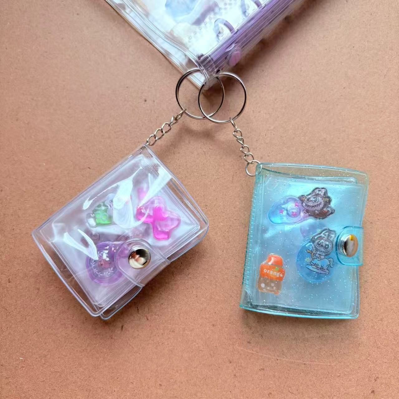 mini帳4個】キーホルダーシール帳 2インチ 3Dシール帳 5.5x6.5cm ミニ