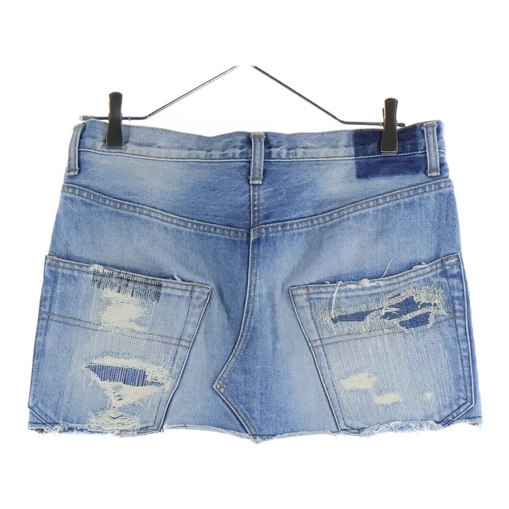 UNDERCOVER アンダーカバー 05AW クラッシュ加工 ジップフライ デニム スカーミニト レディース 5A94-S1