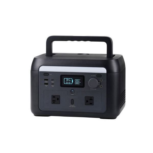 エレコム ポータブル電源 500P 容量 512Wh | AC出力 600W ブラック DE-PS500PBK