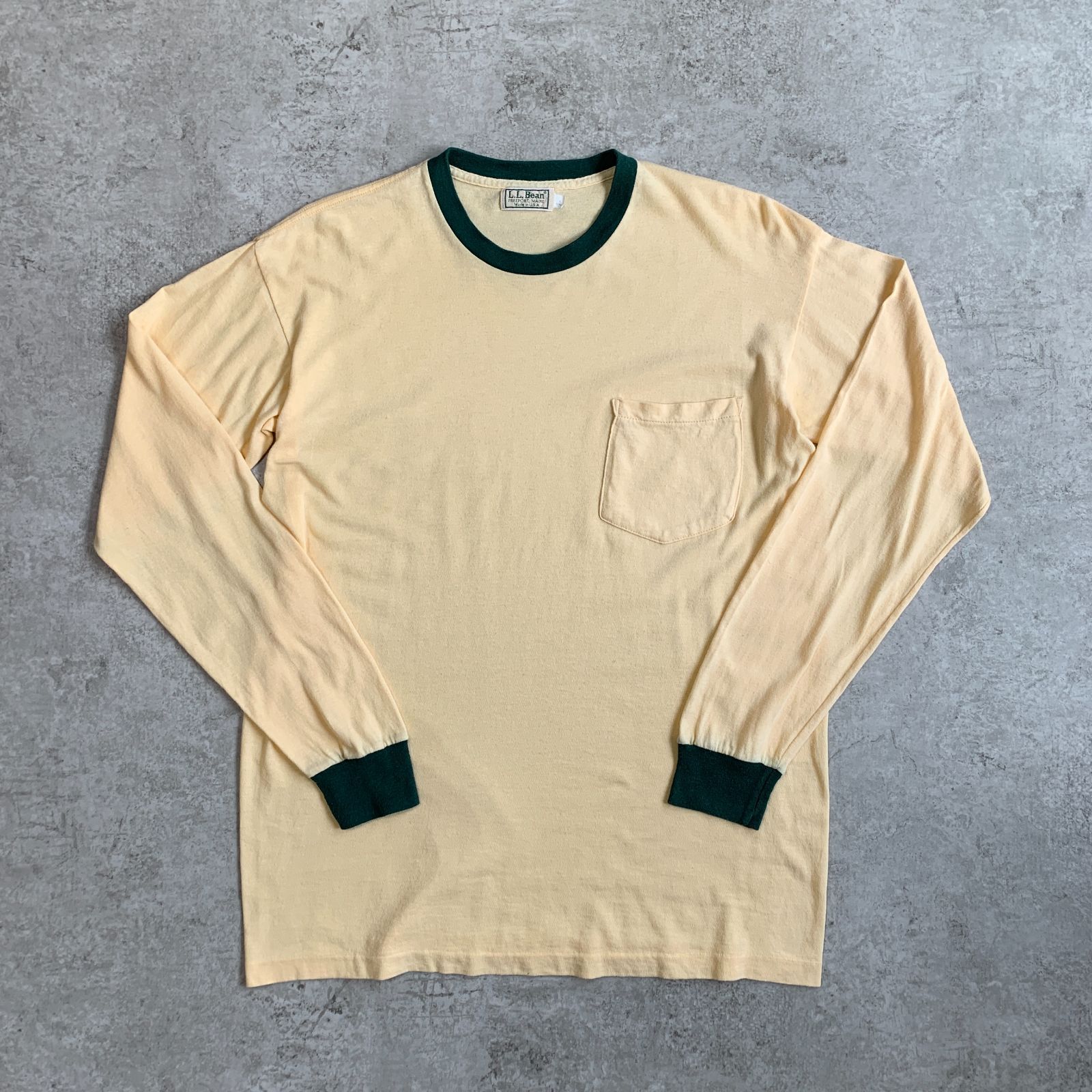 80s USA製 L.L.Bean Ringer Long sleeve T-shirt エルエルビーン 
