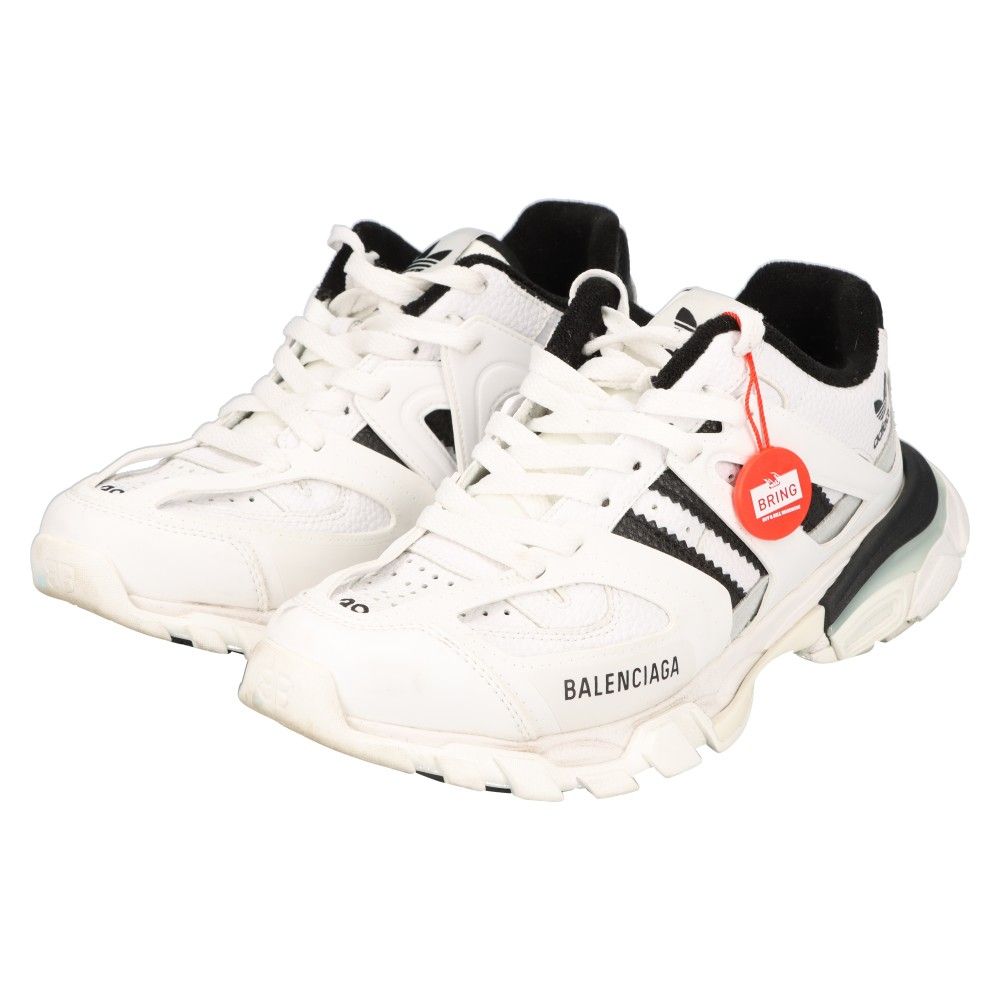 BALENCIAGA バレンシアガ 23AW×アディダス フロントロゴ刺繍 半袖Tシャツ ブラック/レッド/ホワイト 712401 BALENCIAGA バレンシアガ 23SS 731769 TNVA6 × ADIDAS アディダス ロゴ