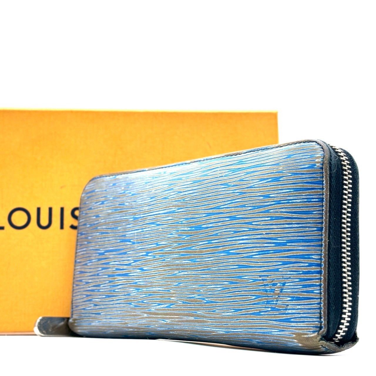 ルイヴィトン ジッピーウォレット エピ デニム ブルー Louis Vuitton