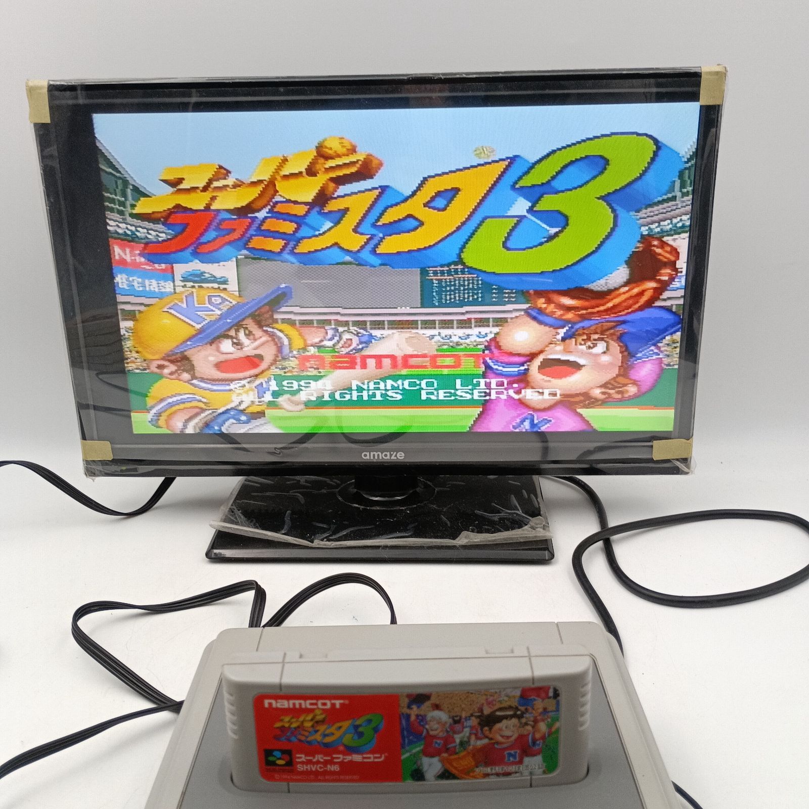 K-0944】SFC スーファミ 本体セット コントローラー2個 古田敦也