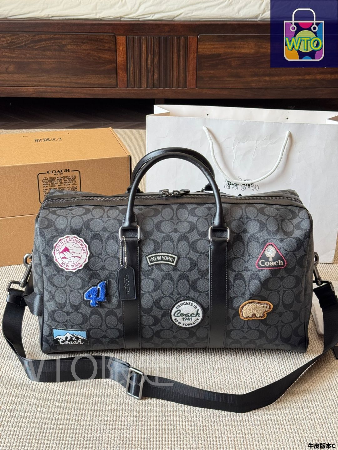 今日特価】Coach コーチ メンズトラベルバッグ シグネチャーC