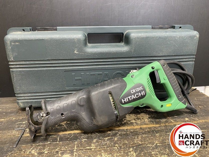 ● 品 HITACHI 日立工機 CR13VC 電子セーバソー 単相100V 1 010W ストローク量 29mm ストローク数 0-2 800min-1 本体＋ケース付
