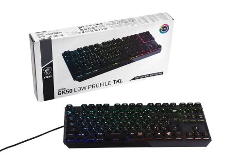 MSI VIGOR GK 50 LOW PROFILE TKL JP USB ゲーミングキーボード テンキーレス KB 595 ブラック