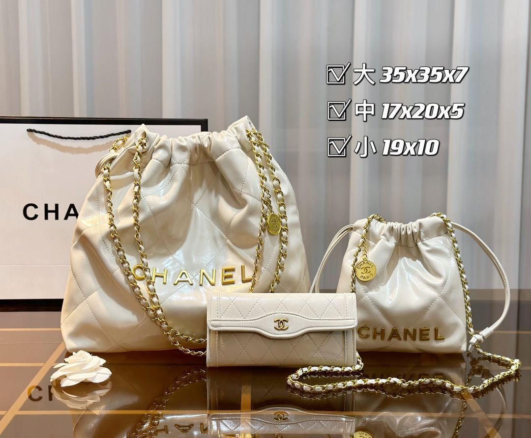 可愛い CHANEL シャネル ショルダーバッグ ハンドバッグ  財布  3点セット