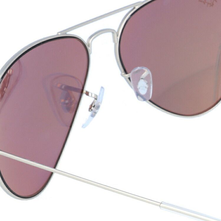 レイバン　RB3025 019/Z2 58サイズ　アビエイター　ピンクミラー Ray-Ban RB3025 Aviator 58mm Sunglasses in Matte Silver/Pink