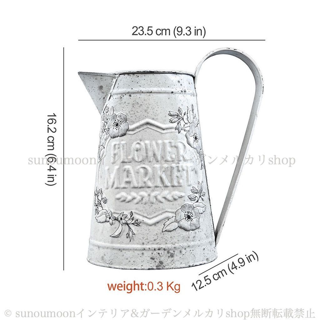 庭 フラワーポット 庭の装飾 ガーデン雑貨 アイアン ホワイト インテリア ガーデニング おしゃれ ガーデン 雑貨 ガーデンインテリア ガーデンオブジェ お洒落 ヴィンテージ調 鉄 ジョウロ 8-14 WWW_GEBZETESISAT_COM_TR
