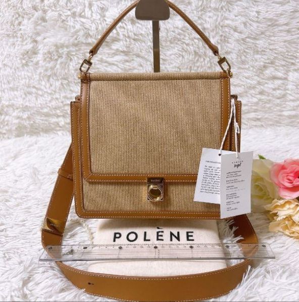 極美品 POLENE ポレーヌ Numero Sept Tisse ハンドバッグ - メルカリ