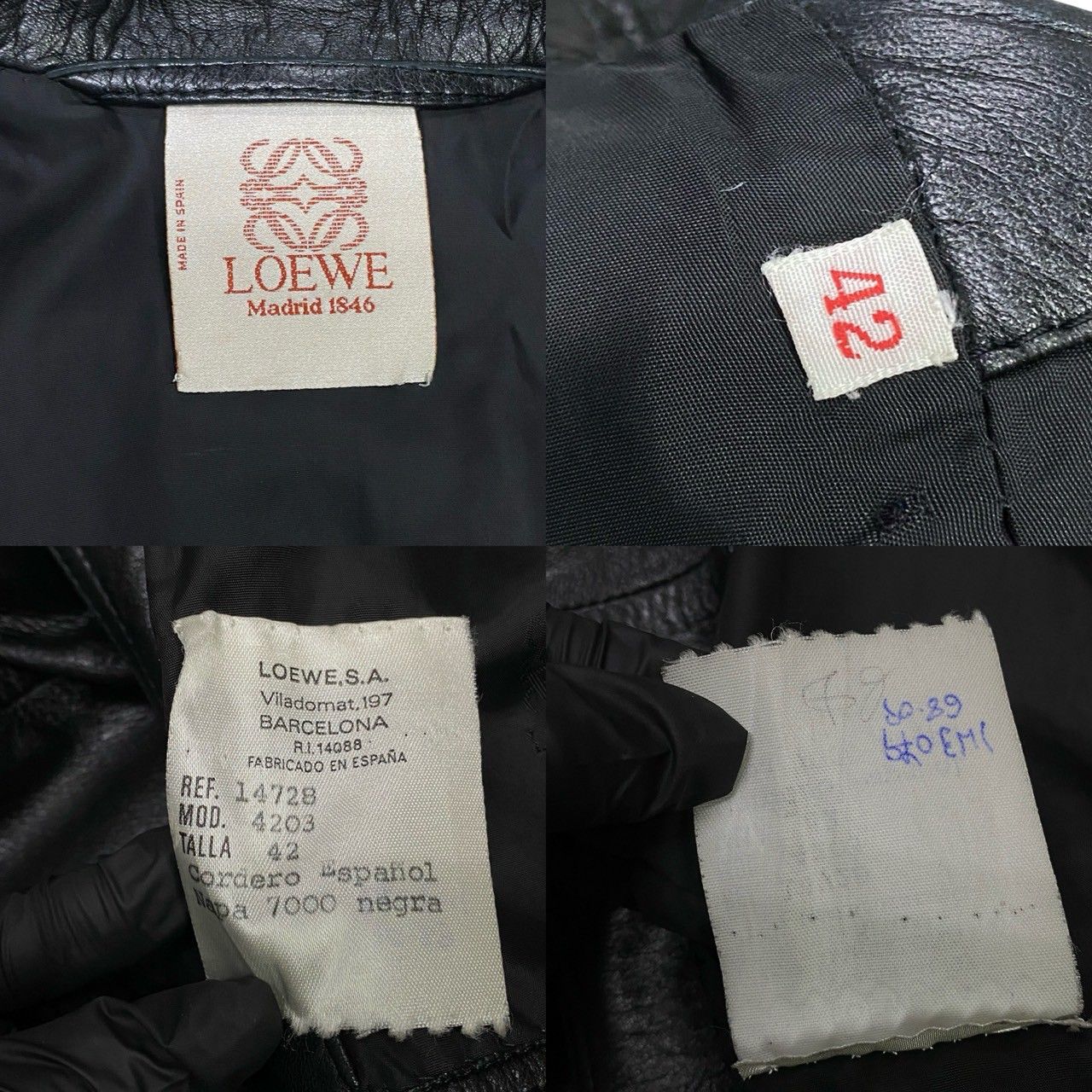 極美品*ロエベ レザージャケット ブルゾン 本革 アナグラムボタン 裏地総ロゴ 極美品*ロエベ レザージャケット ブルゾン 本革 アナグラムボタン 裏地